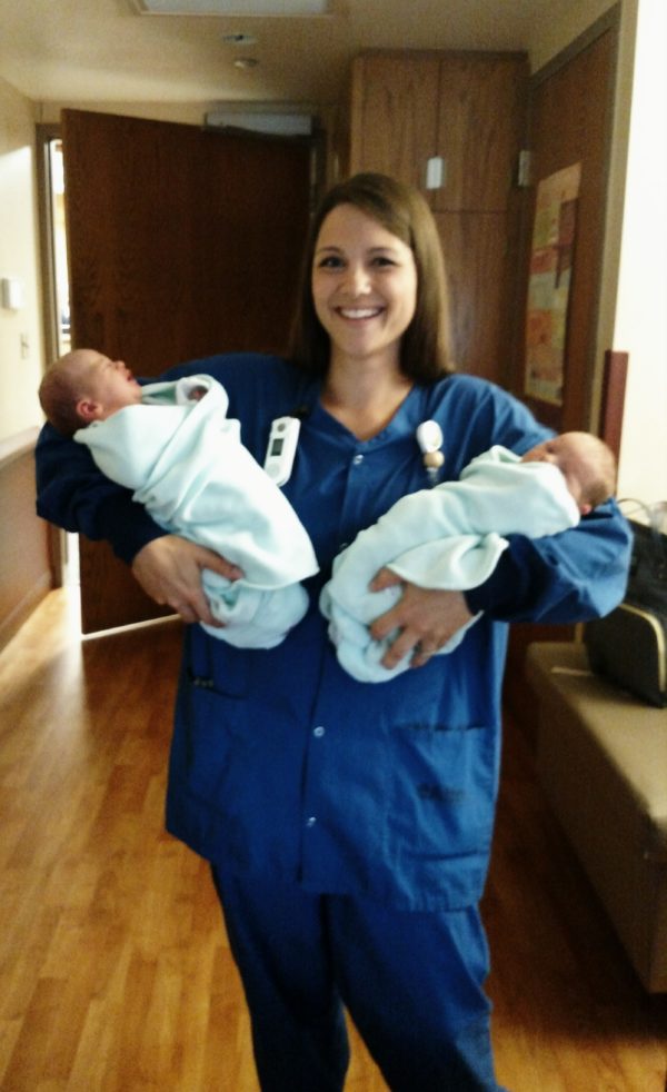Allyson with twins