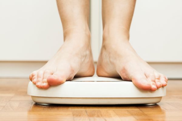Feet on Weighing Scale