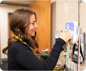 A sleep lab tech at Altru.
