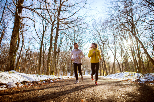 Couple-Running-In-Spring