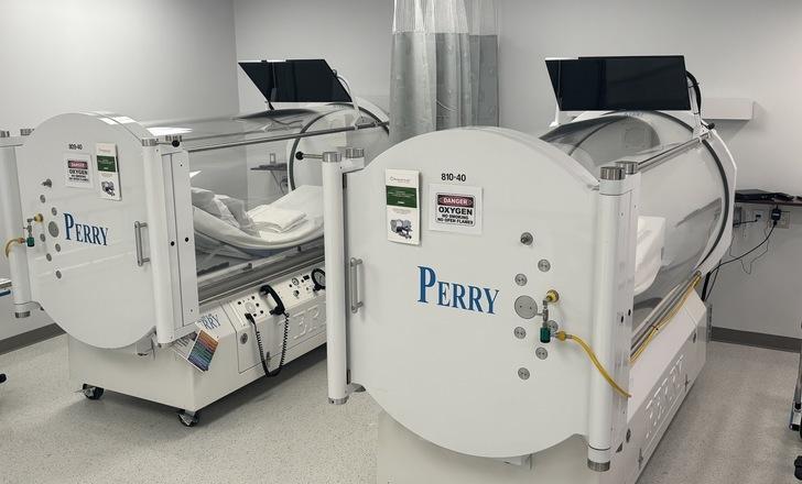 Photo of hyperbaric oxygen chambers.