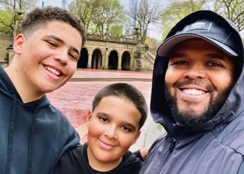 Photo of patient with sons