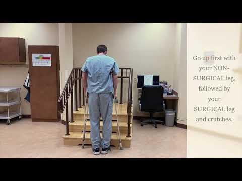 Axillary Crutches SitStand and UpDown Stairs with WBAT with Captions1